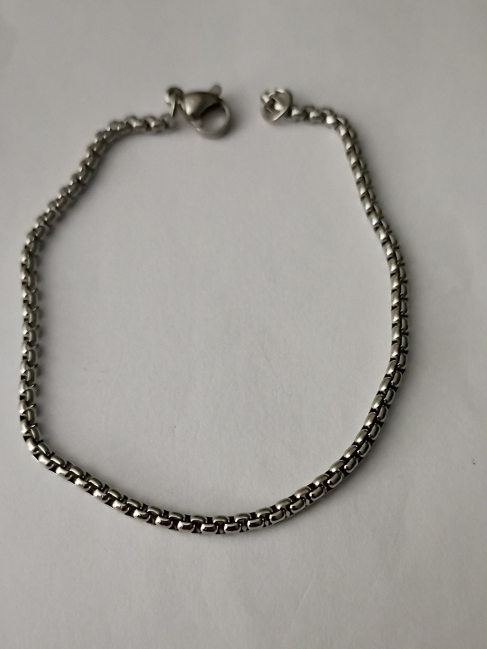 Men's Stainless Steel Chain Bracelet - Silver
